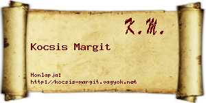 Kocsis Margit névjegykártya